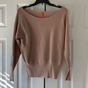 Tan Feiersi off-shoulder sweater
